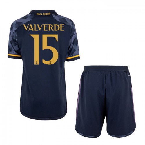 Ensemble Maillot Real Madrid Valverde 15 Exterieur 2023-24 Enfant Ensemble Maillot Real Madrid Valverde 15 Exterieur 2023-24 Enfant